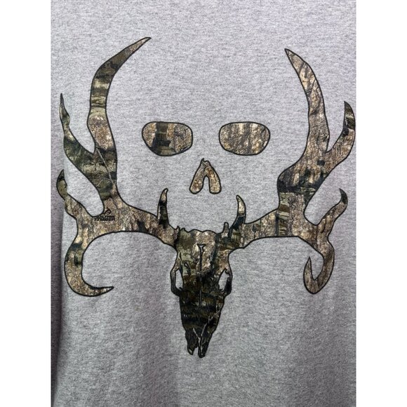 Bone Collector Long Sleeve T Shirt Mens XL Gray Deer Hunting Camo - Picture 3 of 10